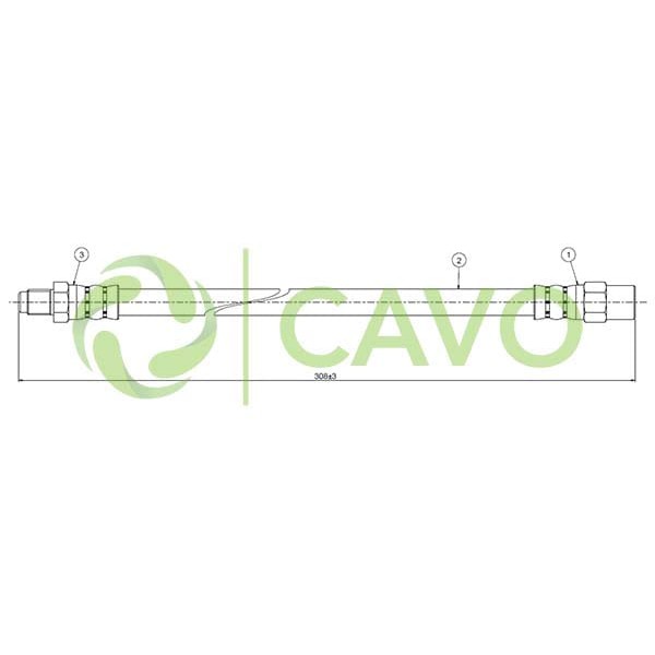CAVO C800470A Fren Hortumu Arka 7 Berlina E38 88