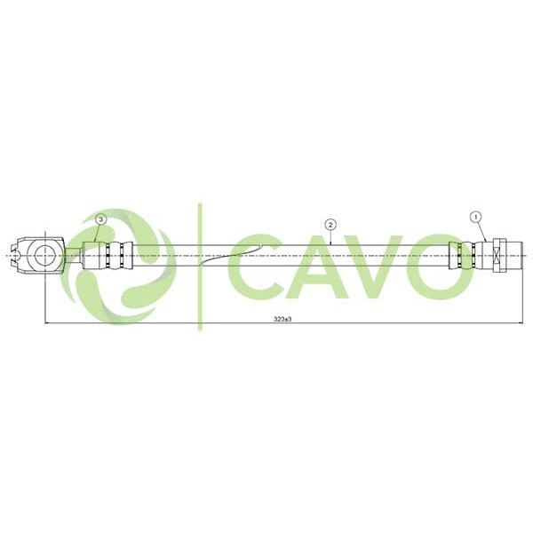 CAVO C800542B Fren Hortumu Arka Passat 98- 04A6 97- 04