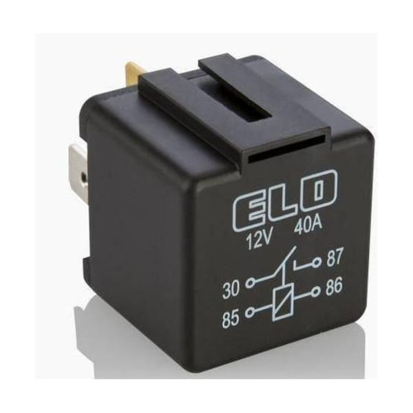 ELO 712130103 Sigortalı Mini Röle 12V 30A 4 Terminalli Su Geçirmez Braketli 