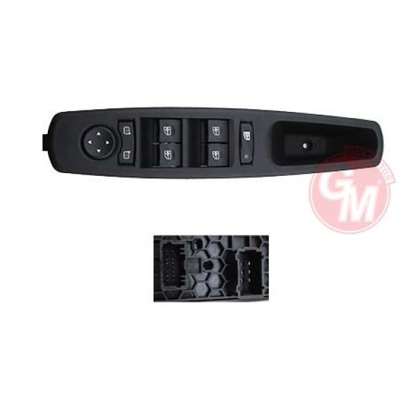 GUA 41416 Cam Açma Anahtarı Ön Renault Megane III-Fluence Dörtlü Merkezi Kilit Düğmeli Ayna Ayarlı 