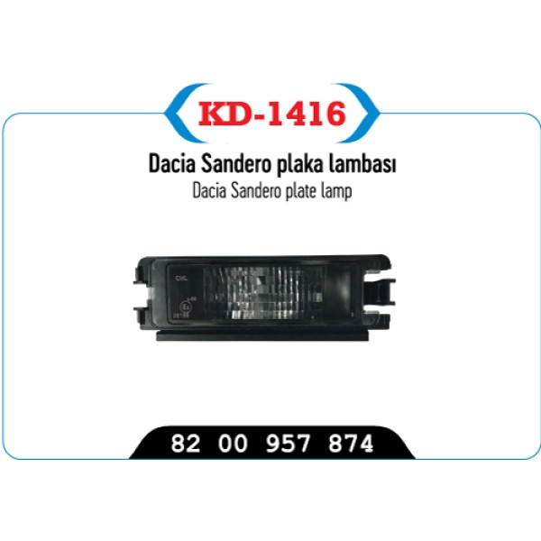 KAYA Plastik KD-1416 Plaka Lambası Sandero 