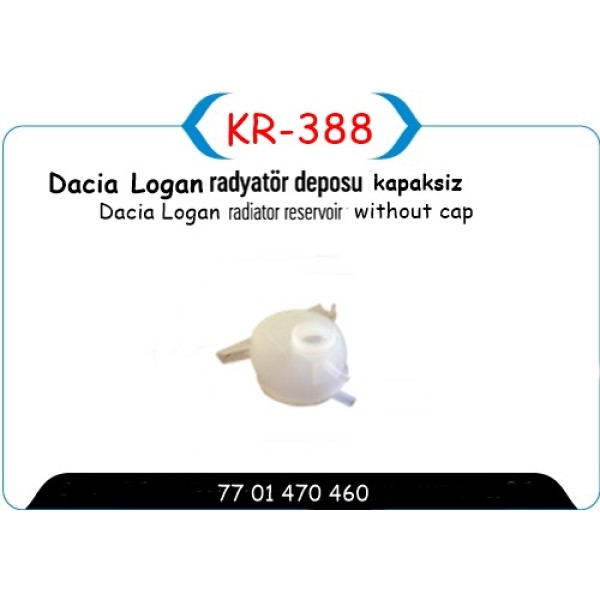 KAYA Plastik KR-388 Radyatör Yedek Su Deposu CLIO Kangoo / Logan Kapaksız 