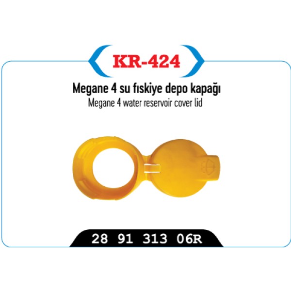 KAYA Plastik KR-424 Su Fıskiye Depo Kapağı Renault Megane IV