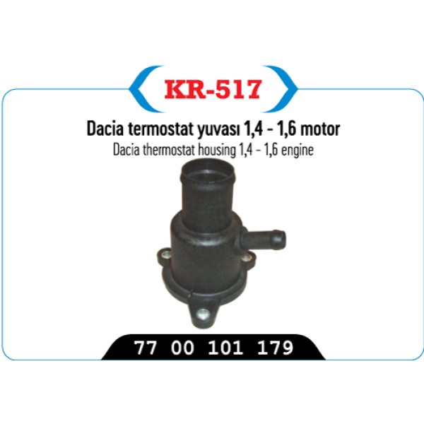 KAYA Plastik KR-517 Termostat Kapağı R19 CLIO Kangoo Megane / Logan 1.4 1.6 
