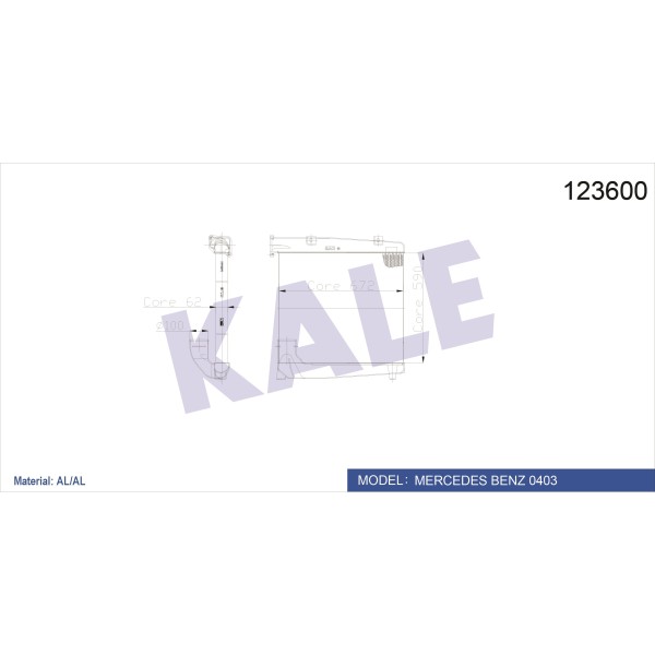 KALE OTO Radyatör 090CAC020 İntercooler Al Al O403