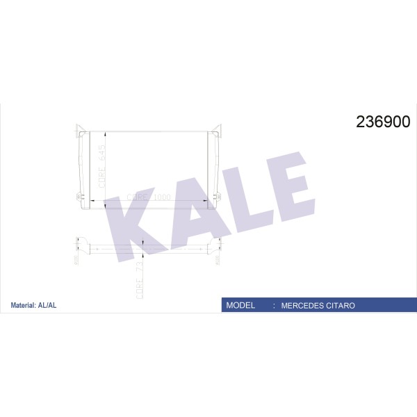 KALE OTO Radyatör 090CAC050 İntercooler Al/Brz Citaro-Capacity