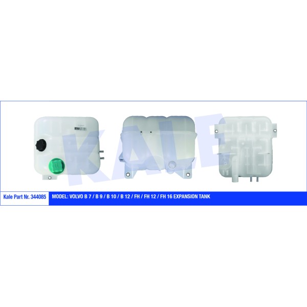 KALE OTO Radyatör 344085 Genleşme Tankı Volvo B 7-B 9-B 10-B 12-Fh-Fh 12-Fh 16 Kapaklı