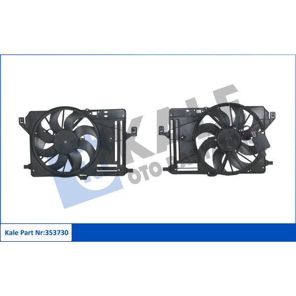 KALE OTO Radyatör 353730 Fan Motoru Komple Ford: Fiesta 1.4 70Ps 08- Fiesta 1.6 TDCI 08-Bmax 1.5 TDC