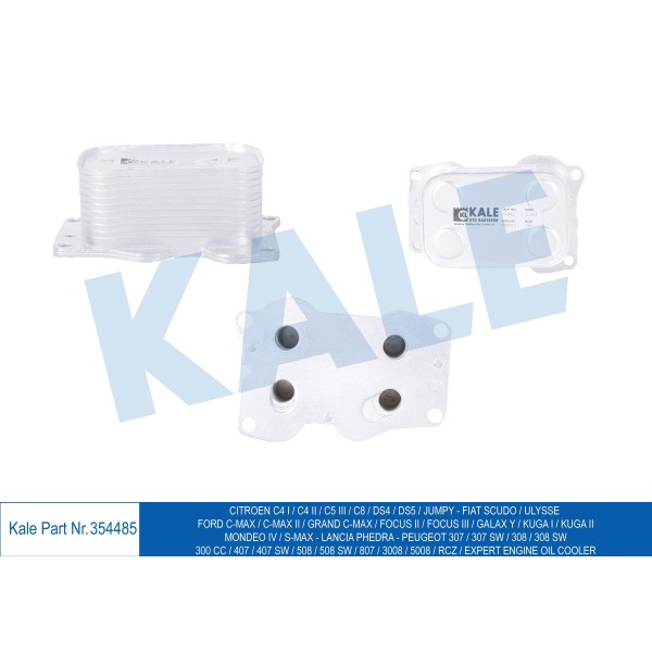 KALE OTO Radyatör 354485 Yağ Soğutucu C4 I C4 II C5 III C8 Ds4 Ds5 Jumpy Fiat Scudo Ulysse Ford C-Ma 