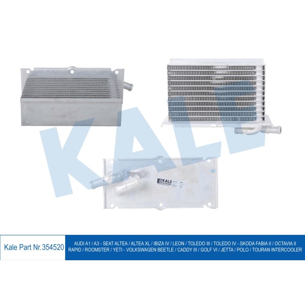 KALE OTO Radyatör 354520 Turbo Radyatörü Intercooler (Manifolddakı) Caddy Golf VI Jetta Polo Touran 