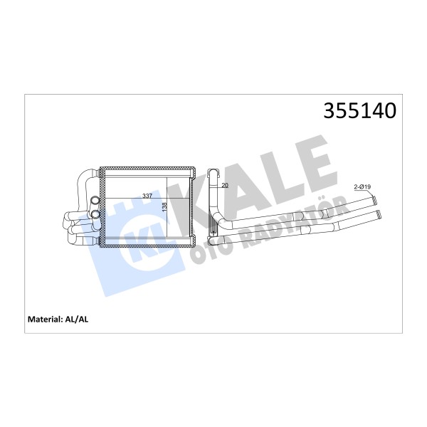 KALE Radyatör 355140 Kalorifer Radyatörü (Hyundai: I20 08-14)