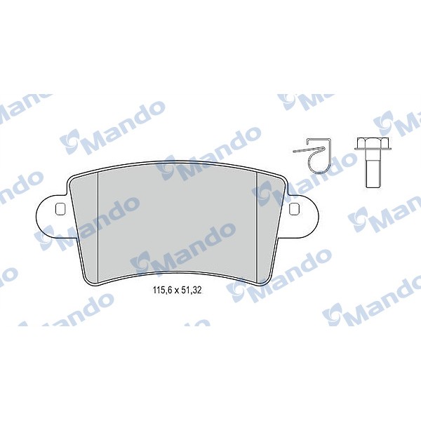 MANDO MBF015027 Fren Balatası Arka (115Mm) Master II 00-