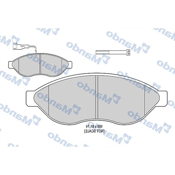 MANDO MBF015036 Ön Fren Disk Balatası Kablolu Jumper 2.2 3.0 06- 