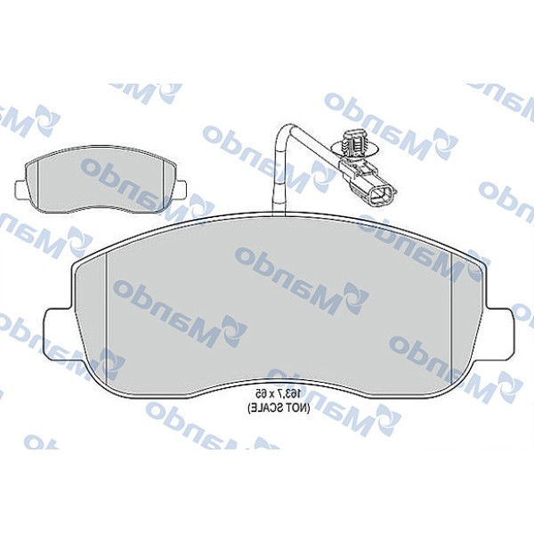 MANDO MBF015042 Fren Balatası Ön (163Mm) Movano B Master III 10-