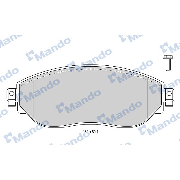 MANDO MBF015048 Fren Balatası Ön (160Mm) Vivaro 14- 
