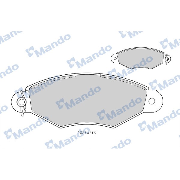 MANDO MBF015129 Fren Balatası Ön (130Mm) Kangoo 01- 