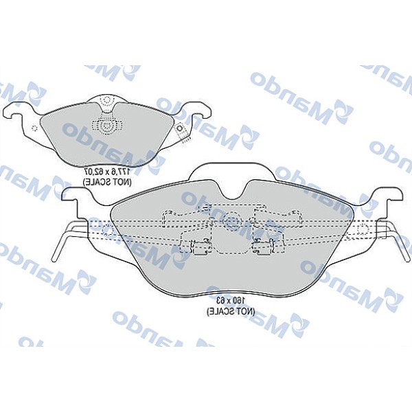 MANDO MBF015134 Ön Fren Disk Balatası Astra G 1,2 1,4 1,6 1,8