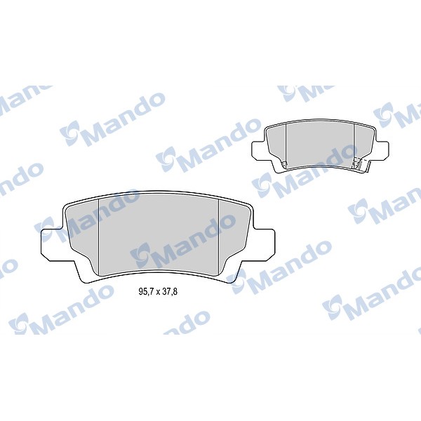 MANDO MBF015176 Fren Balatası Arka (95Mm) Corolla 1.4 02- 