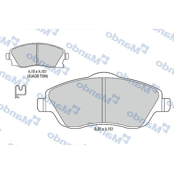 MANDO MBF015178 Fren Balatası Ön (131Mm) Corsa C Combo 02-