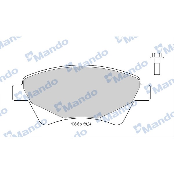 MANDO MBF015180 Fren Balatası Ön (136Mm) Megane II 1.5 04-