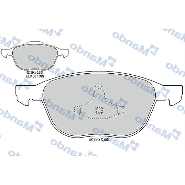 MANDO MBF015198 Fren Balatası Ön (156Mm) Focus C Max 03-