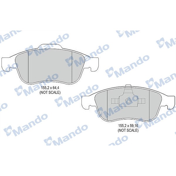 MANDO MBF015255 Ön Balata Duster-Fluence-Megane III 1.5DCI-1.4-1.6 