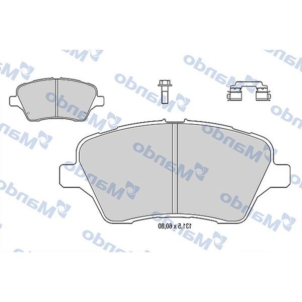 MANDO MBF015279 Fren Balatası Ön (131Mm) B-Max Fiesta VI 12-