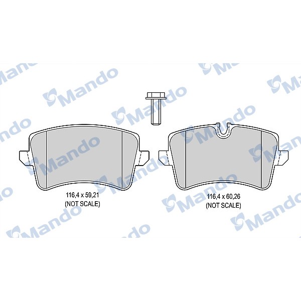 MANDO MBF015384 Fren Balatası Arka (116Mm) A8 09-