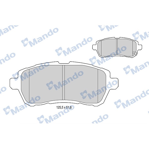 MANDO MBF015524 Fren Balatası Ön (125Mm) Fiesta VI 08-