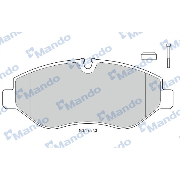 MANDO MBF015671 Fren Balatası Ön (163Mm) Crafter 06- (Uzun Kasa) 