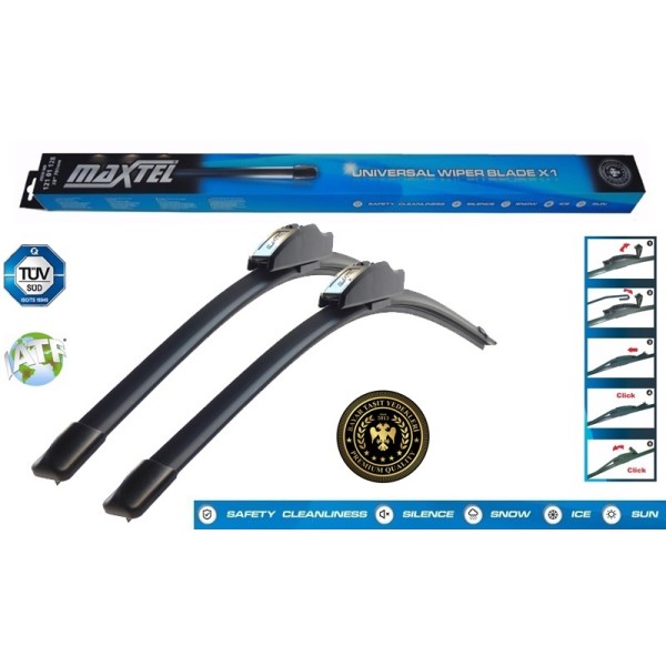 MAXTEL 12101015 Muz Tipi Silecek Süpürgesi Üniversal 380Mm 15 Inc