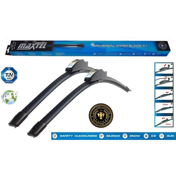 MAXTEL 12101018 Muz Tipi Silecek Süpürgesi Üniversal 450Mm 18 Inc 