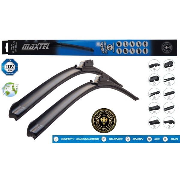 MAXTEL 12101116 Muz Tipi Silecek Süpürgesi Üniversal 10 Aparatlı 400 Mm 16