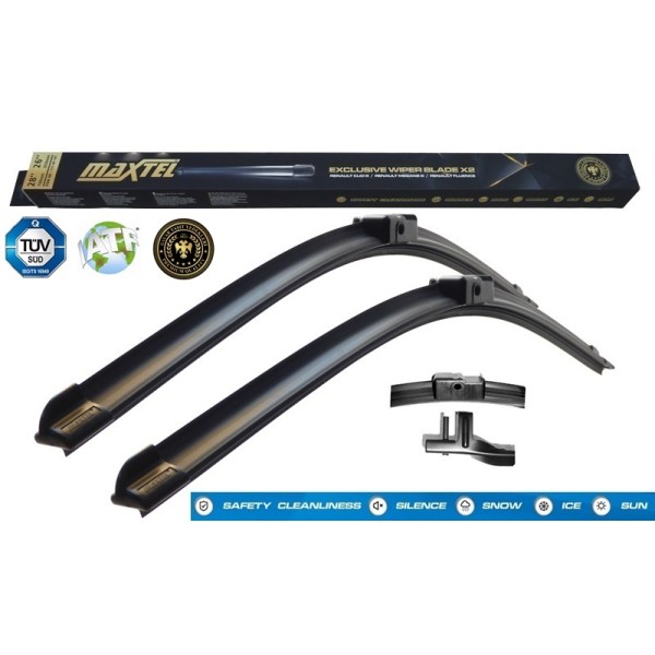 MAXTEL 12102353 Silecek Ön Takım 650Mm 480Mm Valeo Tipi Muz Tipi C5 I II Cmax 03- X3 F25 S40 04- 