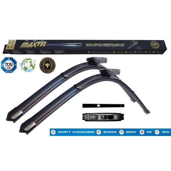 MAXTEL 12104105 Silecek Ön Takım 580Mm 530Mm Muz Tip Kangoo II 08- Cıtan 12- 