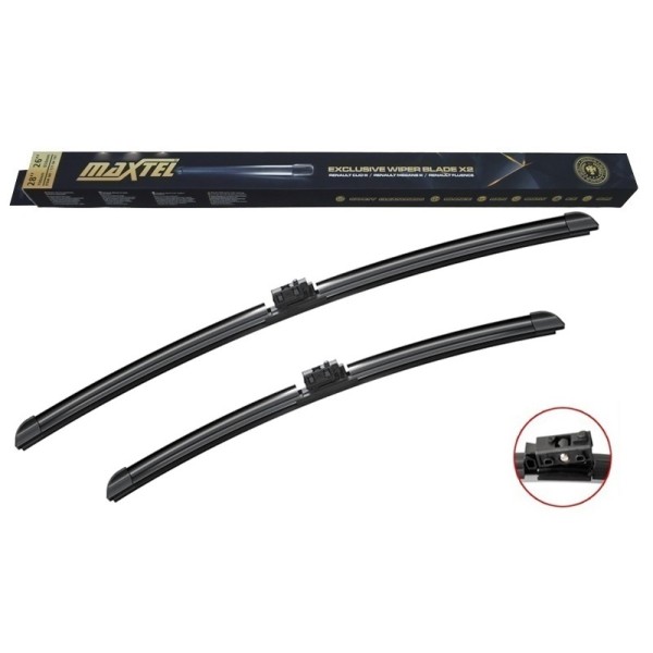 MAXTEL 12108519 Silecek Ön Takım 600Mm 480Mm Muz Tip Mercedes Cla 15-