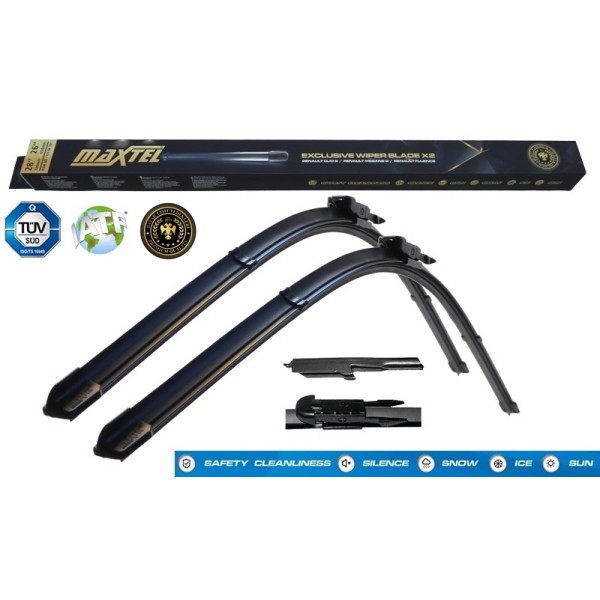 MAXTEL 12117521 Silecek Ön Takım 600Mm 380Mm Muz Tip Qashqai 07-