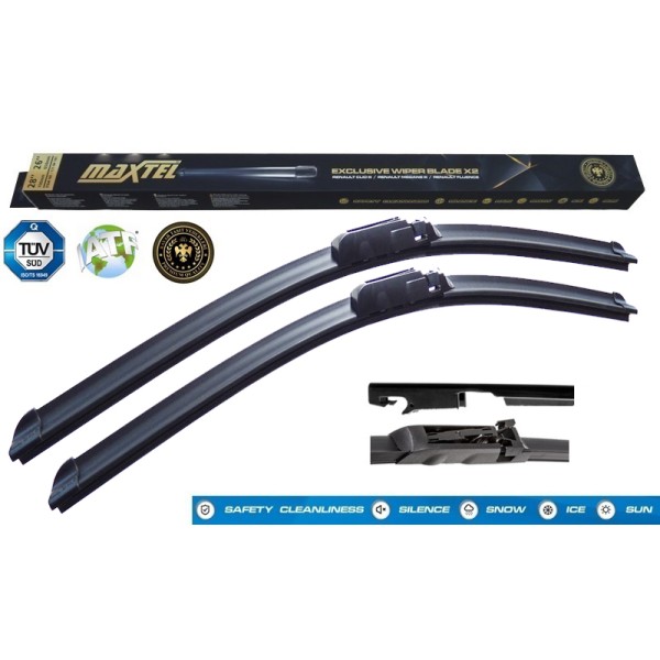 MAXTEL 12131477 Silecek Ön Takım 550Mm 550Mm Muz Tip A6 04-