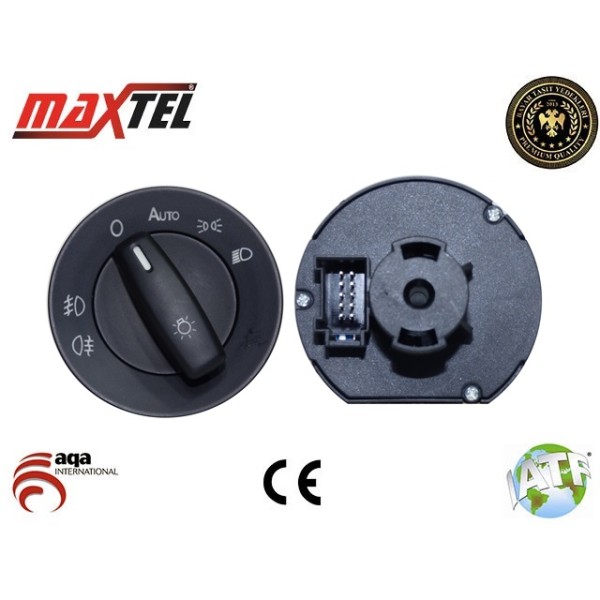 MAXTEL 16106431 Far Açma Kapama Anahtarı Golf V Caddy III Jetta III Passat Touran 03-16