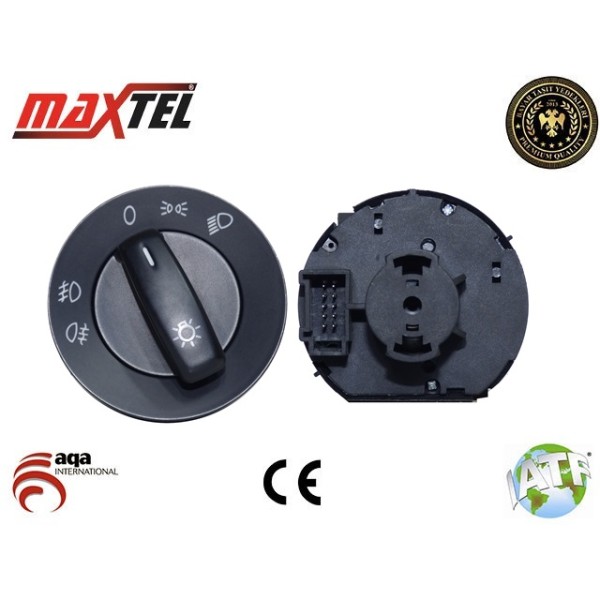 MAXTEL 16106432 Far Açma Kapama Anahtarı Golf V Passat Caddy T5 Tek Sisli Pin 10