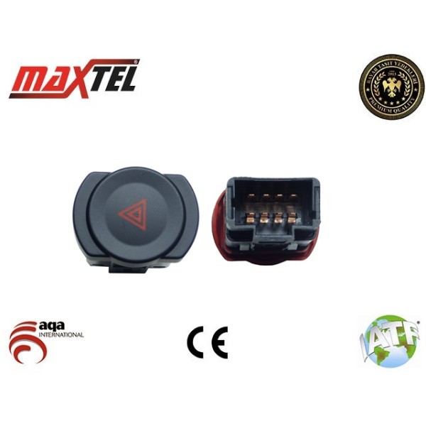 MAXTEL 16204815 Dörtlü Flaşör Anahtarı Sandero 8 Pin 