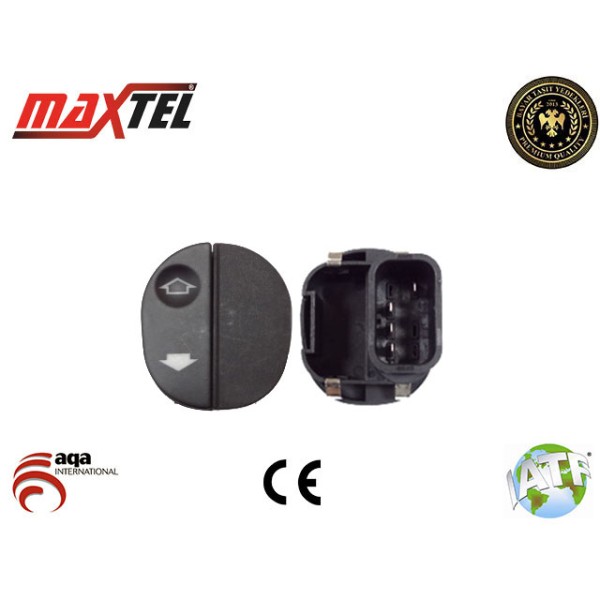 MAXTEL 18202042 Cam Açma Düğmesi Connect 02-06-Fiesta V 01-08 Ön Sağ Tekli 