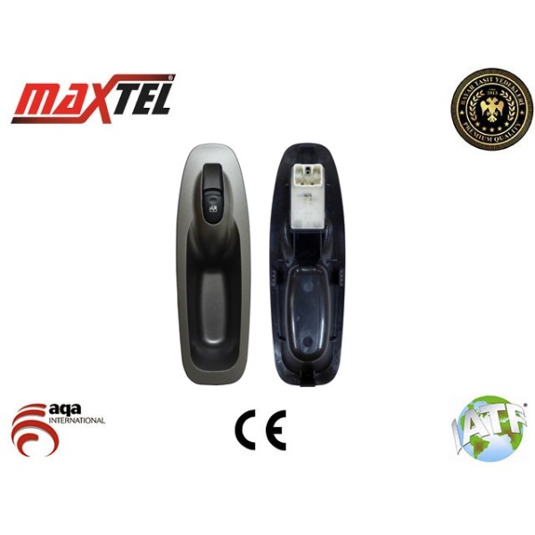 MAXTEL 18203004 Cam Anahtarı Hyundai Accent 2000-On Sağ (Beyaz Soket Kasalı)