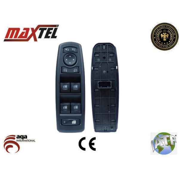 MAXTEL 18204105 Cam Açma Düğmesi Megane III Ön Sol 13 Fişli 