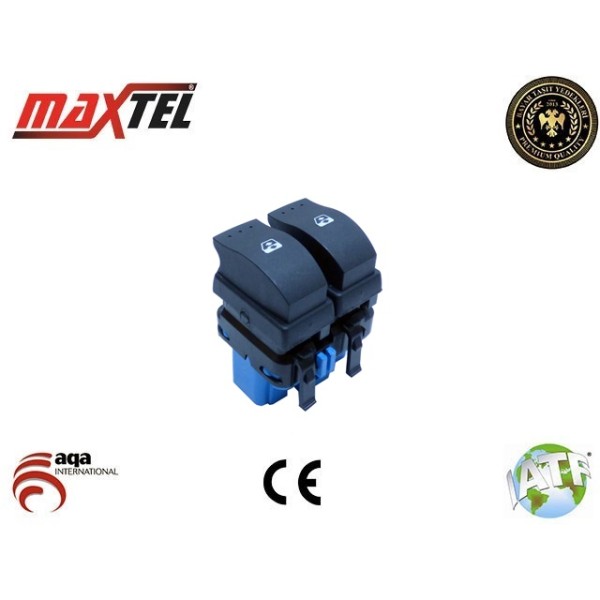 MAXTEL 18204772 Cam Açma Düğmesi Scenic II Sol Mavi Soket 11 Fişli