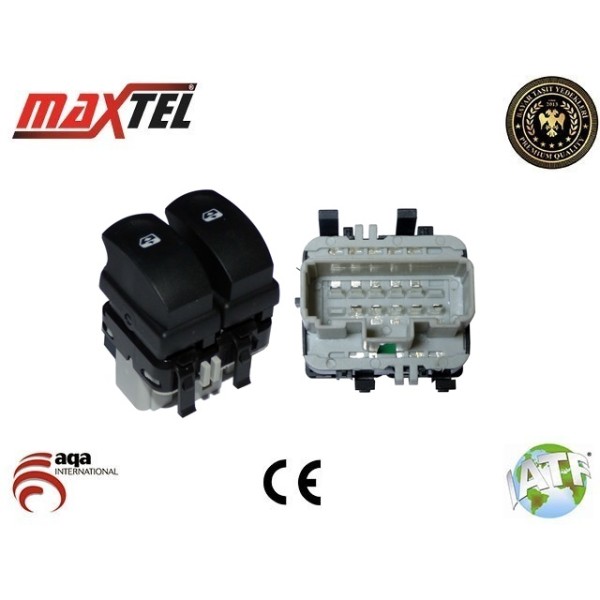 MAXTEL 18204943 Cam Anahtarı Renault CLIO III Sol 10 Fişli Gri 