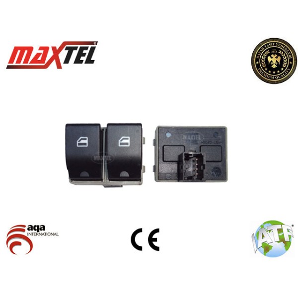 MAXTEL 18206007 Cam Düğmesi Ön Sol Polo Cordoba Ibiza IV 4 Fişli Çiftli