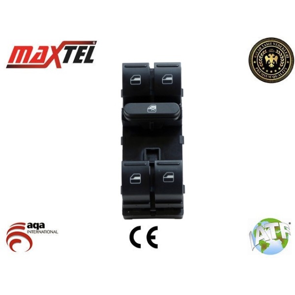 MAXTEL 18206025 Cam Düğmesi Ön Sol Golf V Jetta Passat 10 Fişli 
