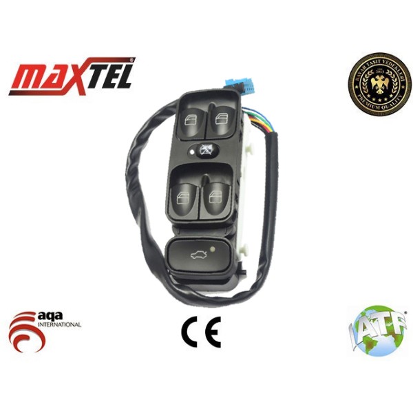 MAXTEL 18208679 Cam Açma Düğmesi Mercedes Mercedes W 203 Sol 7 Fişli