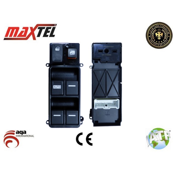MAXTEL 18212015 Cam Açma Kumanda Anahtarı Dörtlü Honda Accord 2003 2007 Odyssey Sol 23 Fişli
